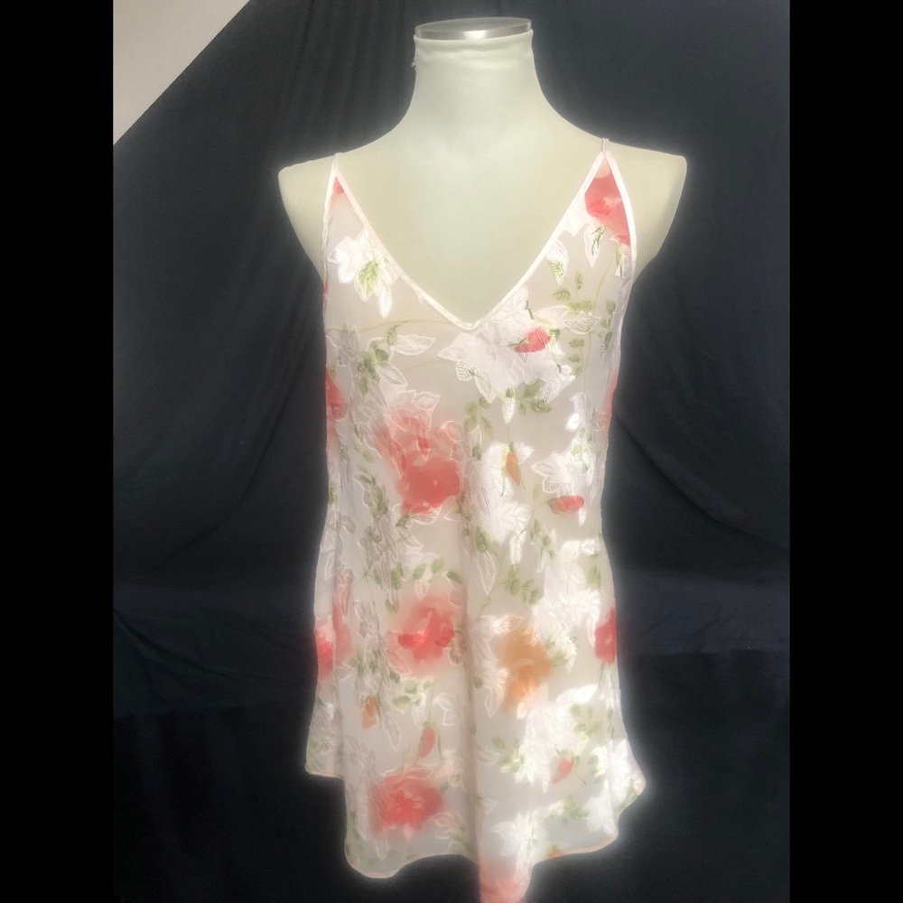 V-Neck Semi-Sheer Nightie by LA Intimates